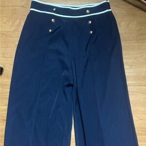 Cider Navy Sailor Wide Leg Pants Size OX